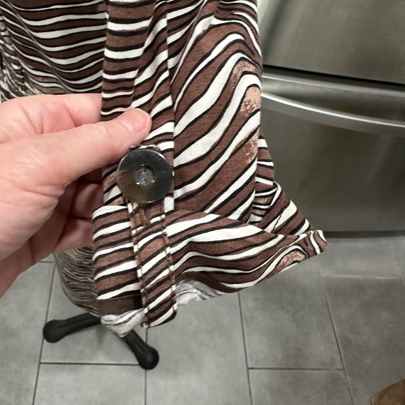 Tory Burch zebra print shirt dress 2 - Picture 7 of 10